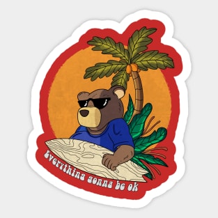 Bear summer time Sticker